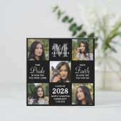 Moderner Graduate 5 - Abschluss für FotoCollage Einladung (Stehend Vorderseite)