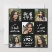 Moderner Graduate 5 - Abschluss für FotoCollage Einladung (Vorderseite)