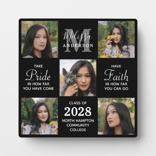 Moderner Graduate 5 - Abschluss für FotoCollage Fotoplatte (Vorderseite)