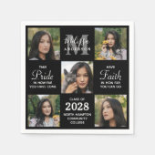 Moderner Graduate 5 - Abschluss für FotoCollage Serviette (Vorderseite)