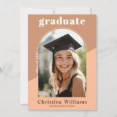 Moderner Graduate Arch Foto Abschluss Ankündigung (Vorderseite)