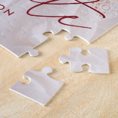 Moderner Graduate Burgundy Script Foto Abschluss Puzzle (Seite)