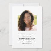 Moderner Graduate Cap 2 Foto Abschluss Ankündigung (Rückseite)