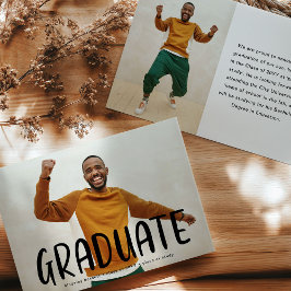 Moderner GRADUATE Foto Abschluss Ankündigung