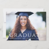 Moderner Graduate Foto Abschluss Ankündigung (Vorderseite)