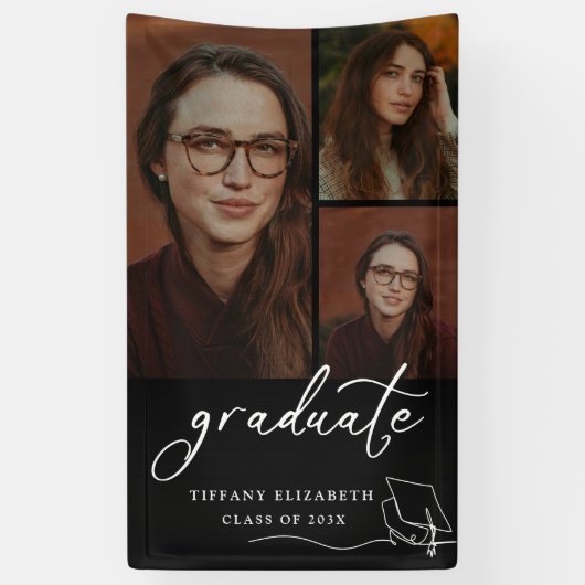 Moderner Graduate Foto Abschluss Banner (Vertikal)