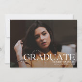 Moderner Graduate Foto Abschluss Einladung (Vorderseite)