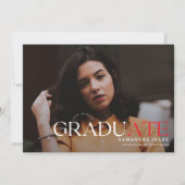Moderner Graduate Foto Abschluss Einladung (Vorderseite)
