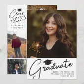 Moderner GRADUATE Foto-Abschluss für formale Skrip Ankündigung (Vorne/Hinten)