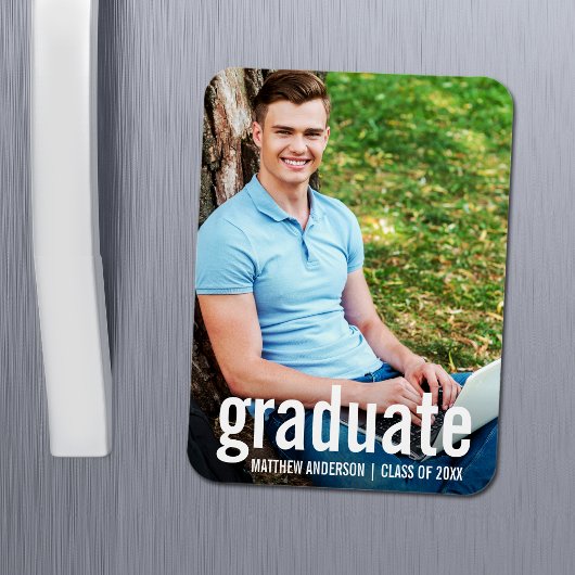Moderner Graduate Foto Abschluss Magnet