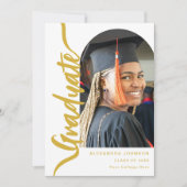 Moderner Graduate Foto Arch Ankündigung (Vorderseite)