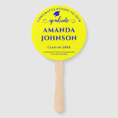 Moderner Graduate Foto Gelber Abschluss Fächer (Rückseite)