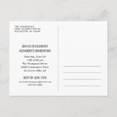 Moderner Graduate Navy Gray Foto Abschluss 2023 Einladungspostkarte (Rückseite)