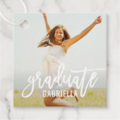 Moderner Graduate Personalisiert Foto Abschluss Geschenkanhänger (Vorderseite)