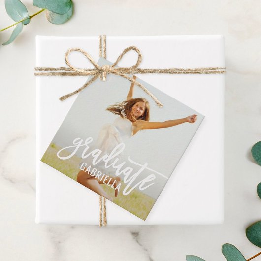 Moderner Graduate Personalisiert Foto Abschluss Geschenkanhänger