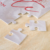 Moderner Graduate Red Script Foto Abschluss Puzzle (Seite)