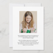 Moderner Graduate Sash Foto Abschluss Ankündigung (Rückseite)