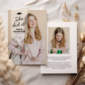 Moderner Graduate Sash Foto Abschluss Ankündigung