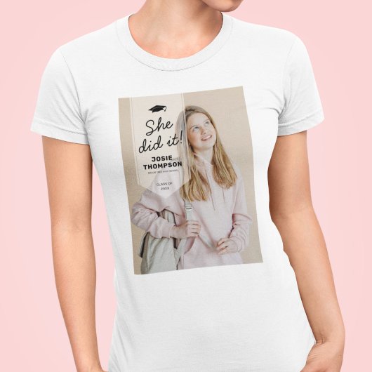 Moderner Graduate Sash Foto Abschluss Tri-Blend Shirt