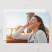 Moderner Graduate Script Foto Abschluss Einladung (Rückseite)