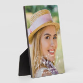 Moderner Graduate Simple Custom Foto Abschluss Fotoplatte (Seite)