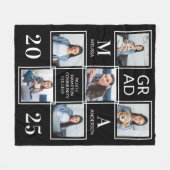 Moderner Graduiertenstatus 6 Abschluss für FotoCol Fleecedecke (Vorderseite (Horizontal))