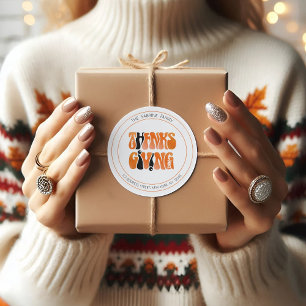 Moderner Graffiti Erntedank Klassischer Rundsticke Runder Aufkleber