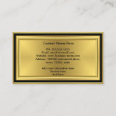 Moderner Grafikdesigner Gold Black Deko Visitenkarte (Rückseite)