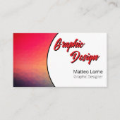 Moderner Grafikdesigner Visitenkarte (Vorderseite)