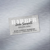 Moderner Grau-Barber Magnetische Visitenkarte (Beispiel)