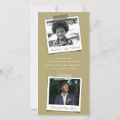 Moderner Grau-Diagonal Stripes Foto Abschluss Ankündigung (Rückseite)