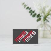 Moderner Grau Red Unique Special Personal Trainer Visitenkarte (Stehend Vorderseite)