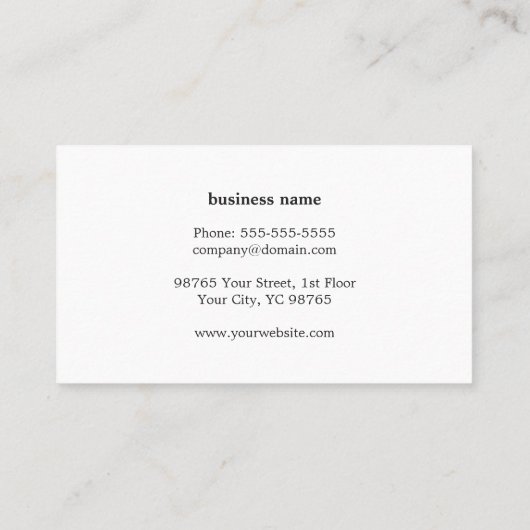 Moderner, grau-weißer Blumendesigner Visitenkarte (Rückseite)