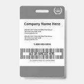 Moderner Graudruck - kundenspezifischer Mitarbeite Ausweis (Rückseite)