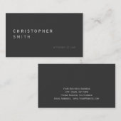 Moderner Grauer Anwalt mit Jura Business Card Visitenkarte (Vorne/Hinten)