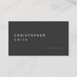 Moderner Grauer Anwalt mit Jura Business Card Visitenkarte