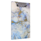 Moderner grauer Blauer und goldener Marmorstein Klemmbrett (Rechts)