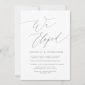 Moderner, grauer Empfang für Hochzeitsfeiern Einladung (Vorderseite)