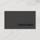 Moderner Grauer Fitness Trainer Sportdick Visitenkarte (Vorderseite)