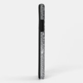 Moderner grauer Glitzer Glitzern Personalisiert Na Case-Mate iPhone Hülle (Hinten/Rechts)