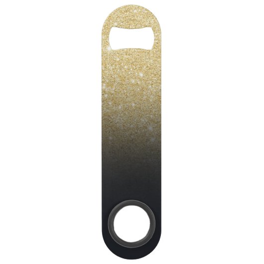 Moderner grauer Glitzer Speed Flaschenöffner (Rückseite)