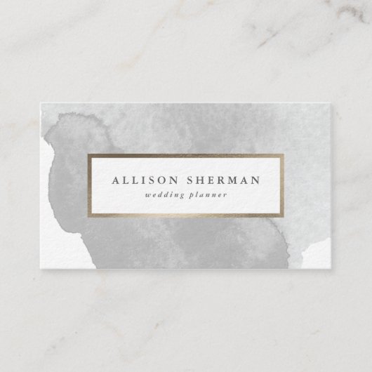 Moderner Grauer Minimal Visitenkarte (Vorderseite)