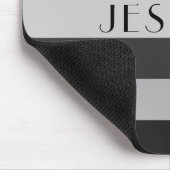 Moderner grauer Name Mousepad (Ecke)