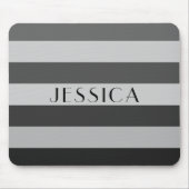 Moderner grauer Name Mousepad (Vorne)