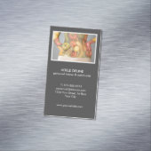 Moderner grauer persönlicher Trainer und Magnetische Visitenkarte (Beispiel)