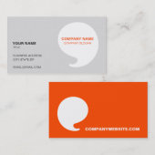 Moderner grauer u. orange Entwurf Visitenkarte (Vorne/Hinten)