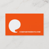 Moderner grauer u. orange Entwurf Visitenkarte (Rückseite)