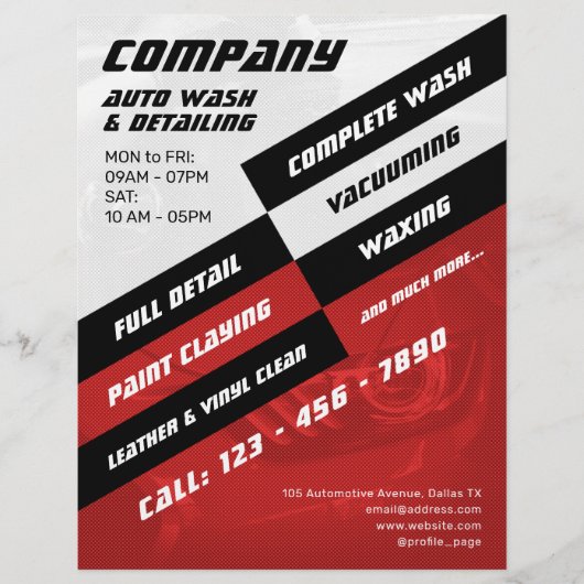 Moderner grauer und roter Flyer (Vorne)