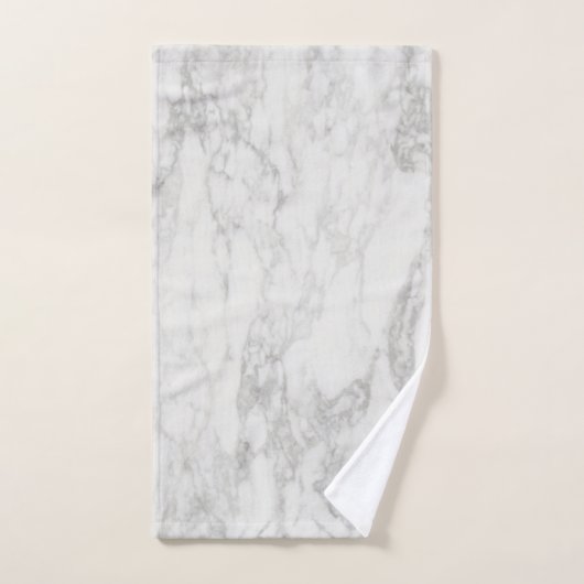 Moderner grauer und weißer Marmor Badhandtuch Set (Handtuch)