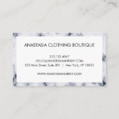 Moderner grauer und weißer Marmor Minimalistisch L Visitenkarte (Rückseite)